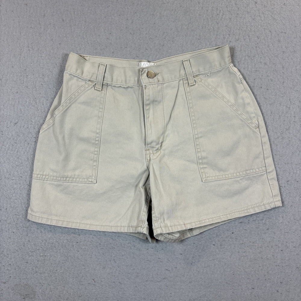 Moda International Women's Beige Cargo Shorts Size 6 Flap Pocket Made in the USA